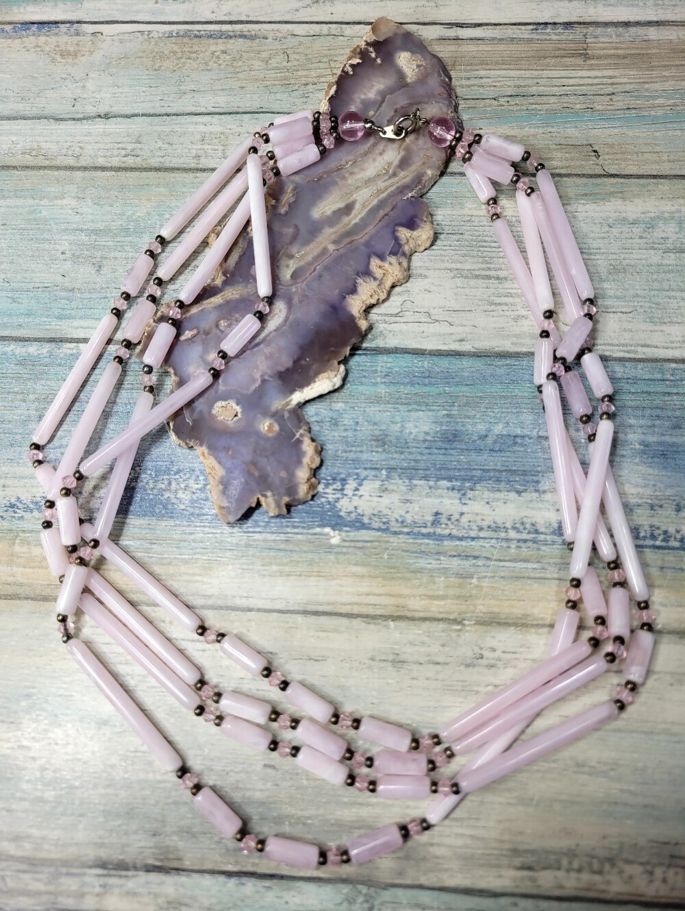 Multi-Strand Pink Beaded Necklace - Elegant Women’s Jewelry